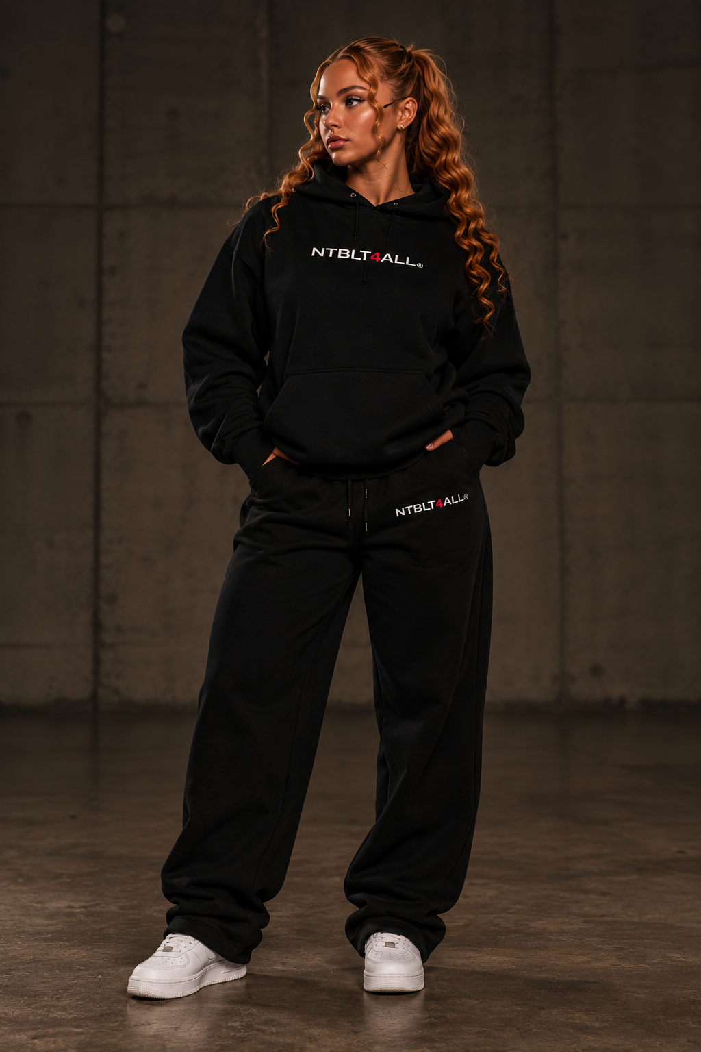 NTBLT4ALL black hoodie and sweatpants